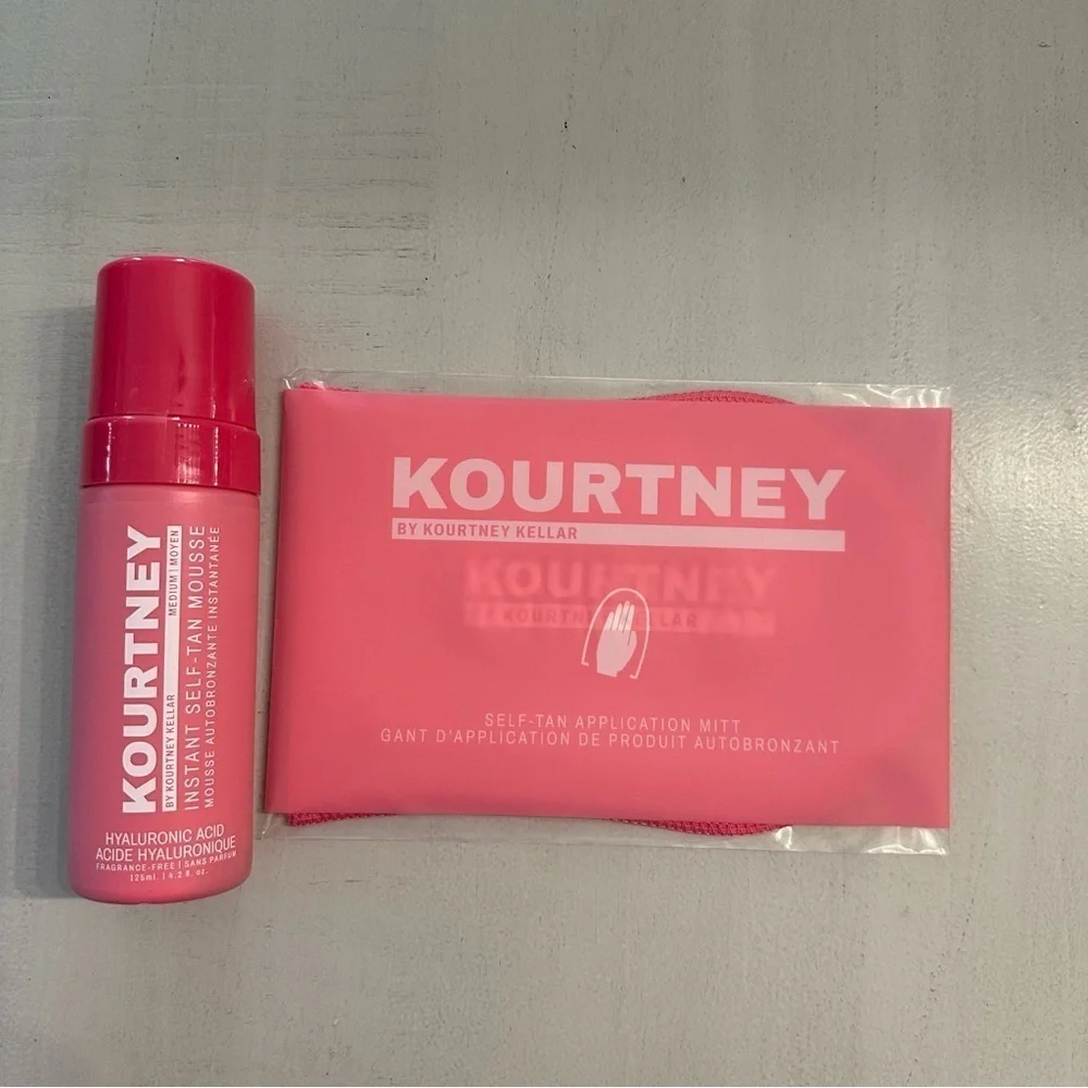 Kourtney Kellar Medium Instant Self-Tan Mousse with Application Mitt NWT